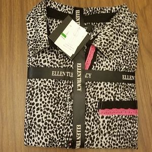 Ellen Tracy Long Sleeve Notch Collar PJ Pajamas